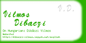 vilmos dibaczi business card