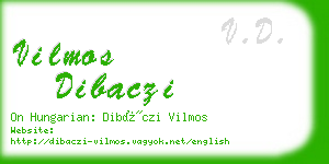 vilmos dibaczi business card